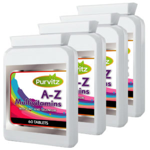 A Z Multivitaminas Multi 240 Vitaminas Para Hombre Y Mujer 1 Al Día Hecho En Reino Unido Purvitz