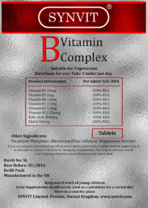 Synvit Vitamina B Complejo 360 Pastillas
